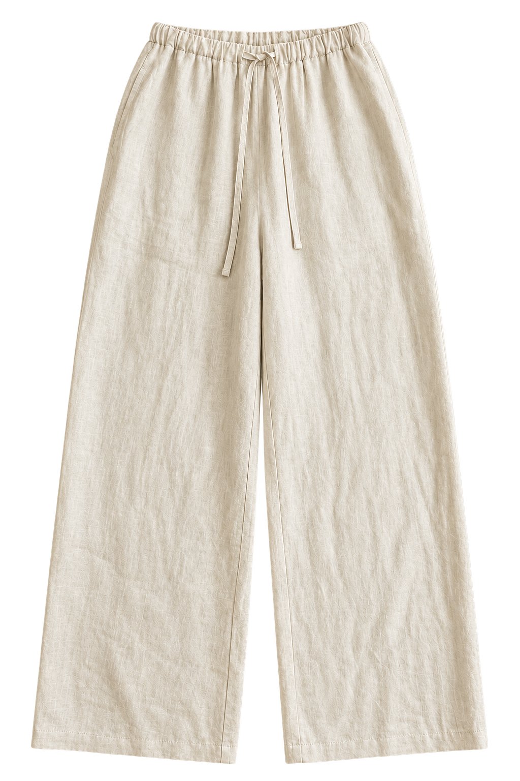 Everyday Linen Pants in Light Beige — Front
