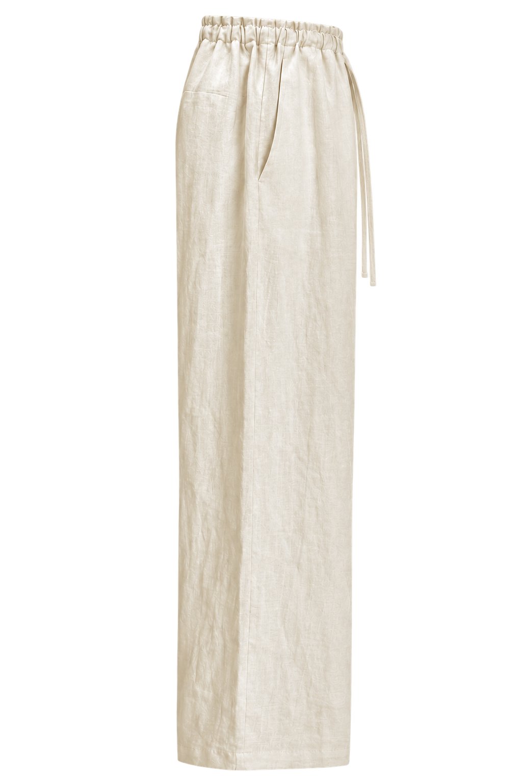 Everyday Linen Pants in Light Beige — Side