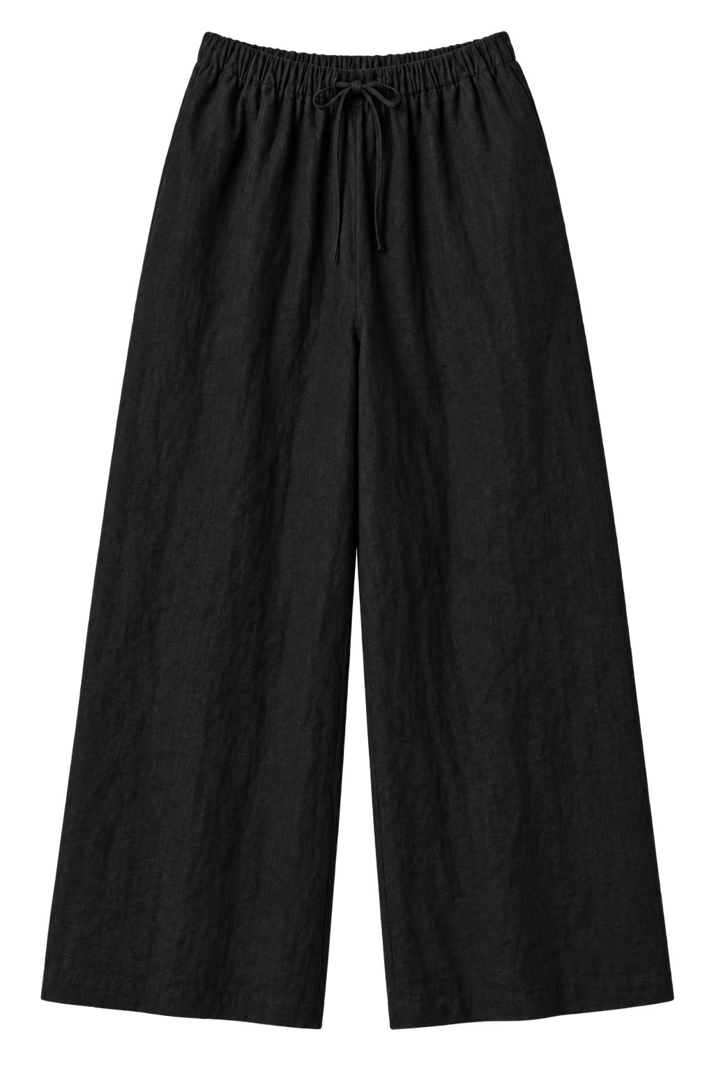 Everyday Linen Pants in Black — Front